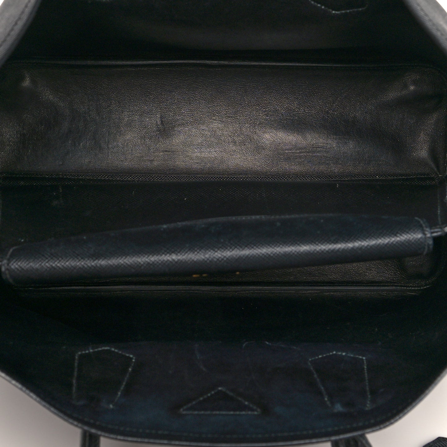 Saffiano Cuir Large Double Bag Nero Black