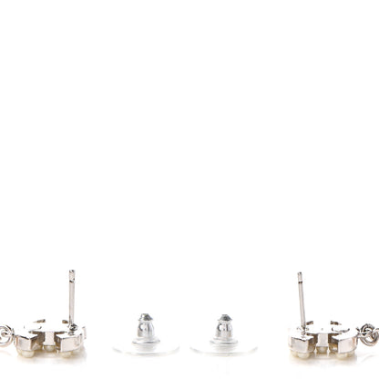 Chanel Pearl CC Drop Earrings Silver 3 of 4