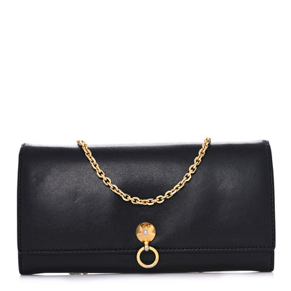Fendi Vitello Liberty Century Lucido By The Way Continental Wallet On Chain Black 1 of 12