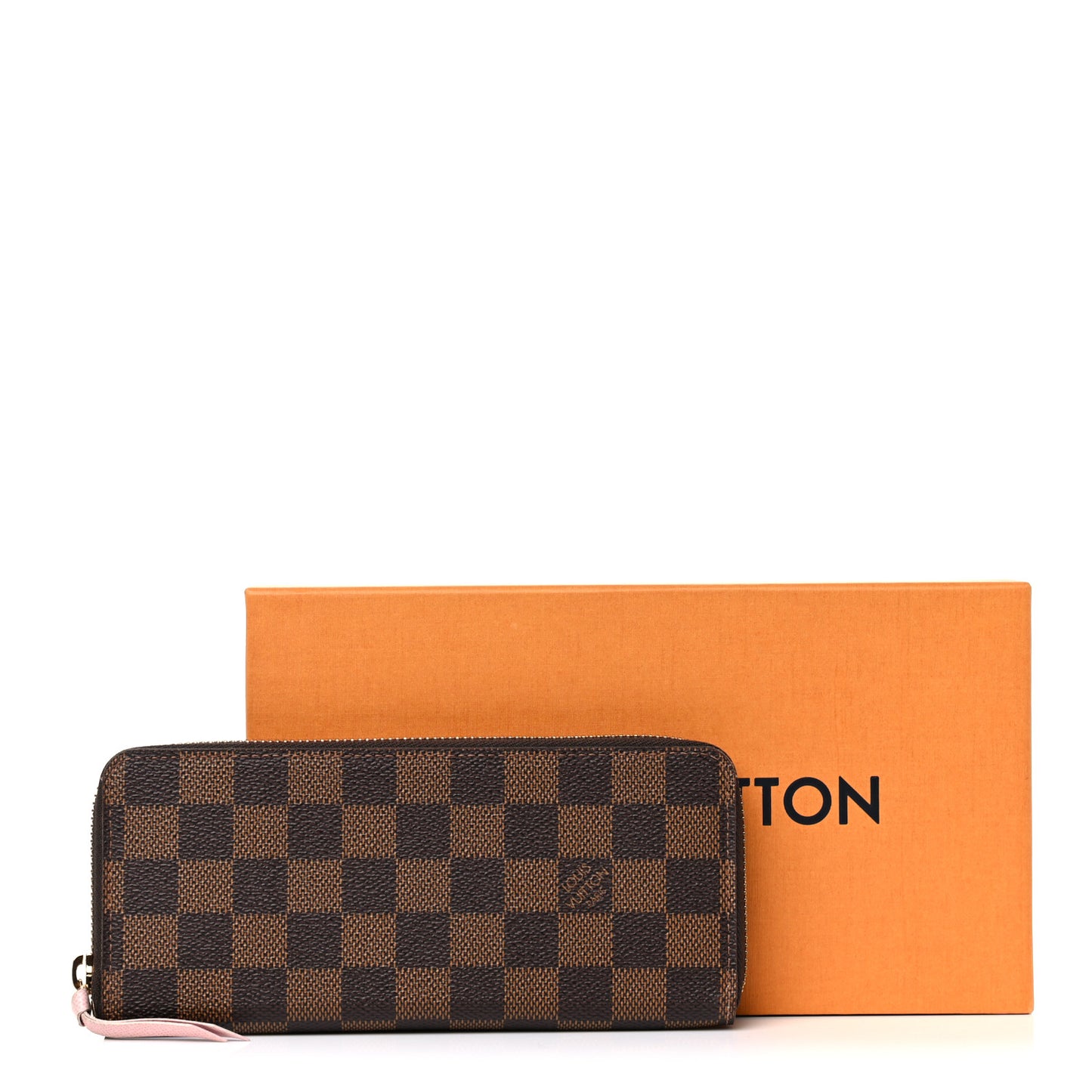 Damier Ebene Clemence Wallet Rose Ballerine