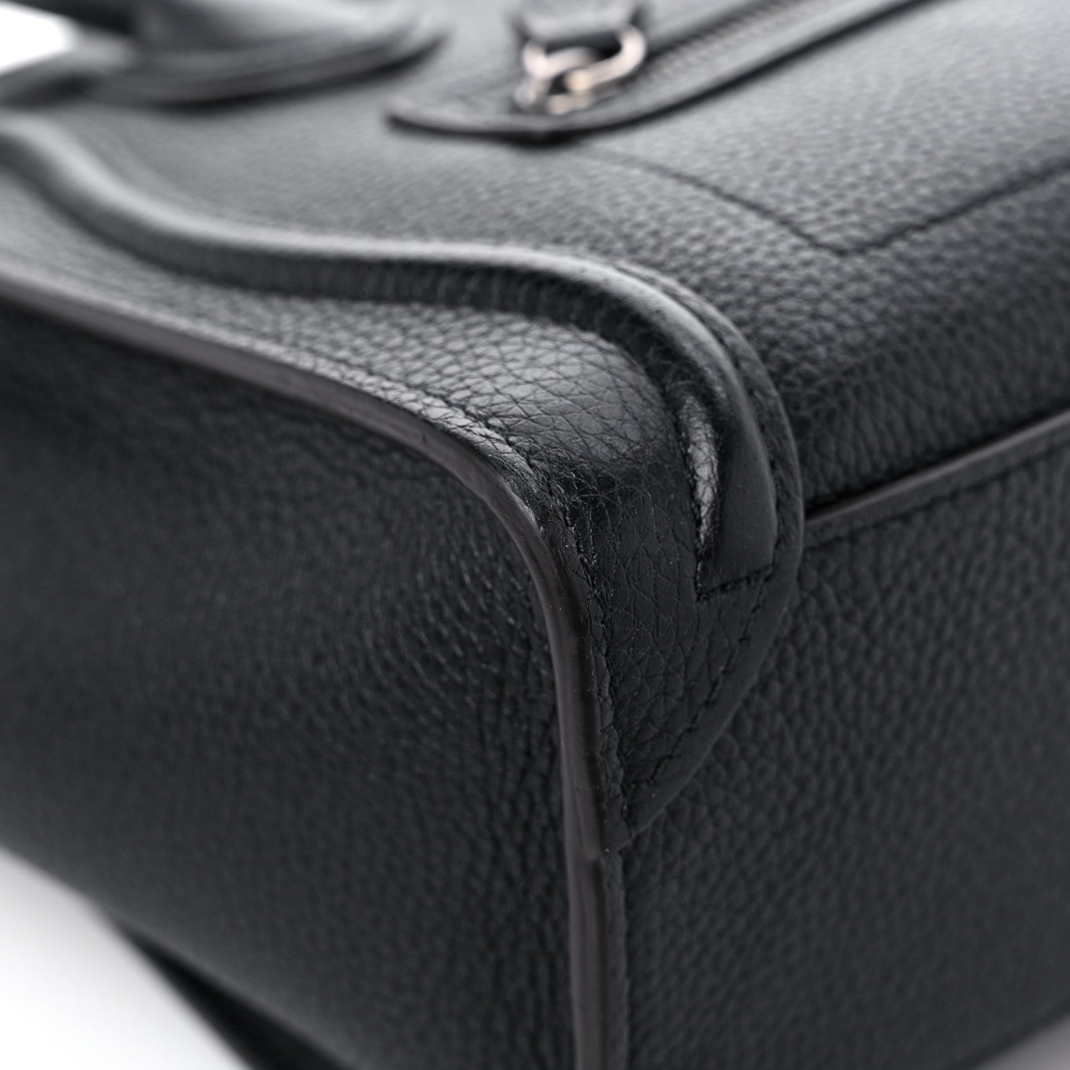Celine Drummed Calfskin Nano Luggage Black 8 of 12