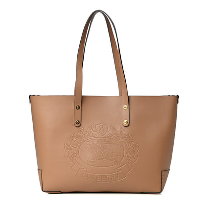 Burberry Calfskin Embossed Crest MediumTote Camel 1 of 4