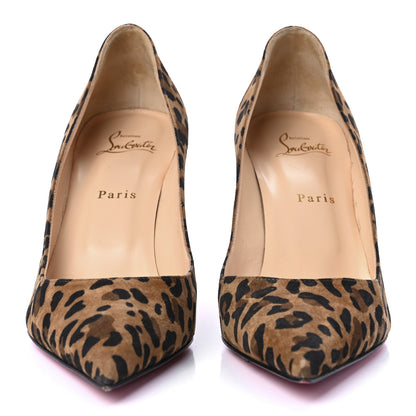 Christian Louboutin Veau Velours Leopard Clare 80 Pumps 40 Caramel 2 of 7