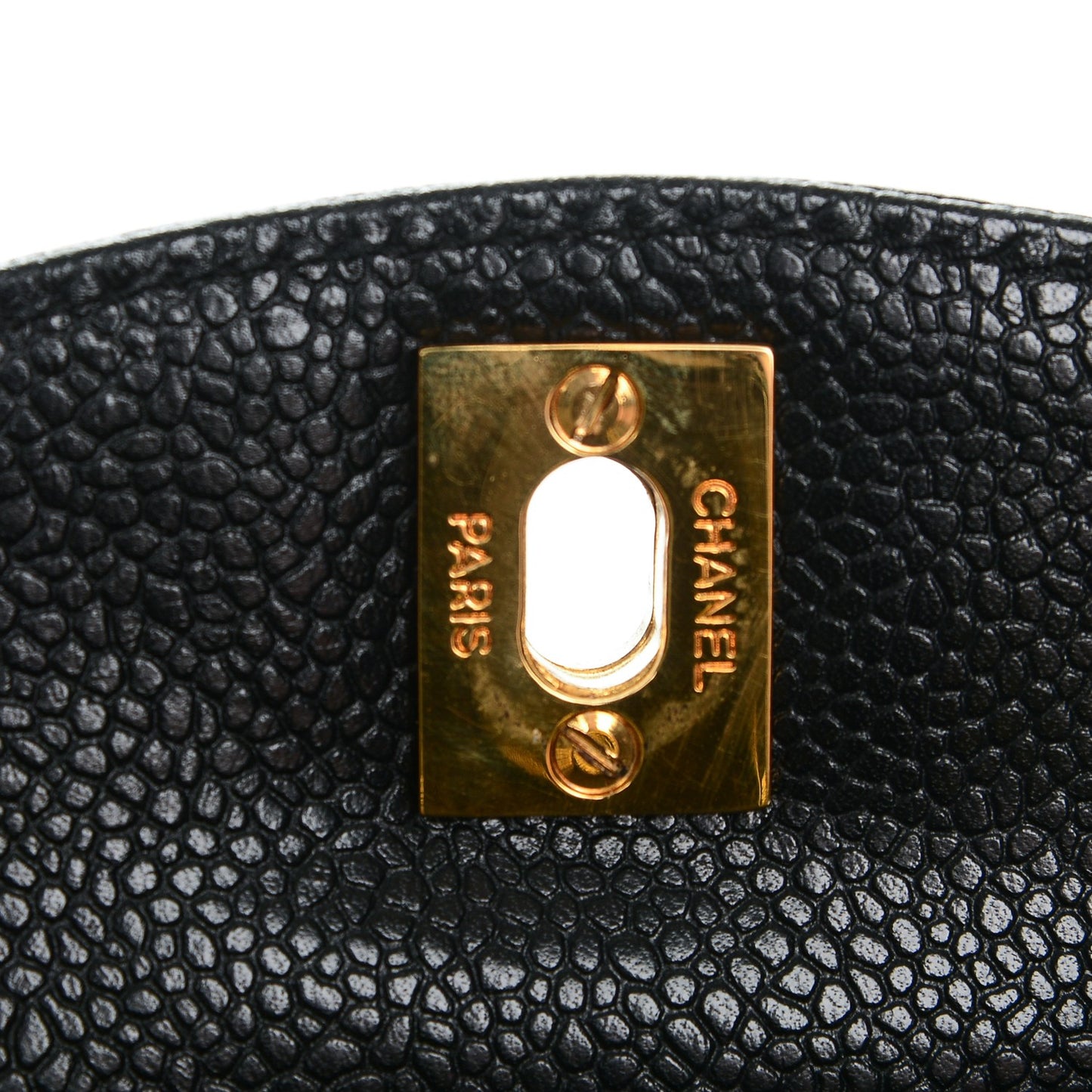 Caviar Flap Shoulder Bag Black