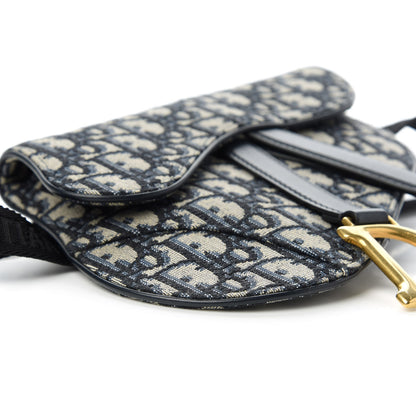 Christian Dior Oblique Saddle Belt Bag Blue 6 of 9