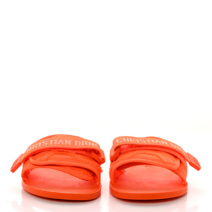 Christian Dior Technical Stretch Fabric Camouflage Dio(r)evolution Slide Sandals 38 Orange Fluo 2 of 10
