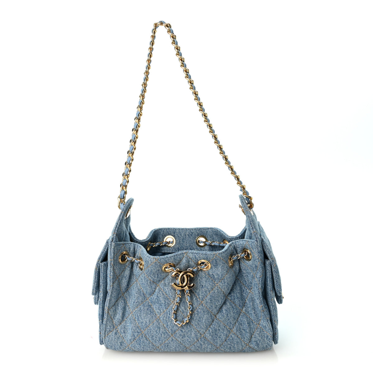 Chanel Denim Quilted Mini Chanel 25 Handbag Blue 1 of 10