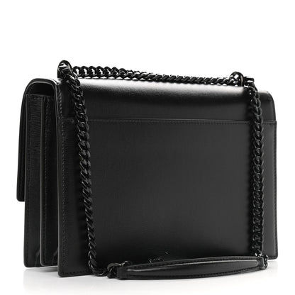 Saint Laurent Calfskin Large Monogram Sunset Black 3 of 8