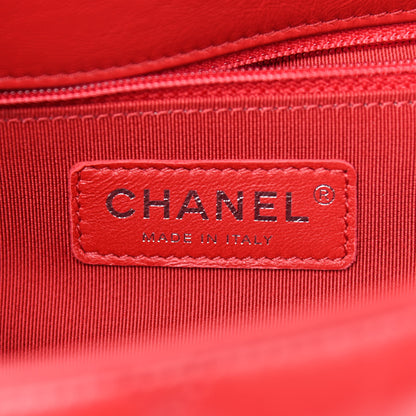 Chanel Crumpled Calfskin Medium Chain All Over Flap Red 6 of 10