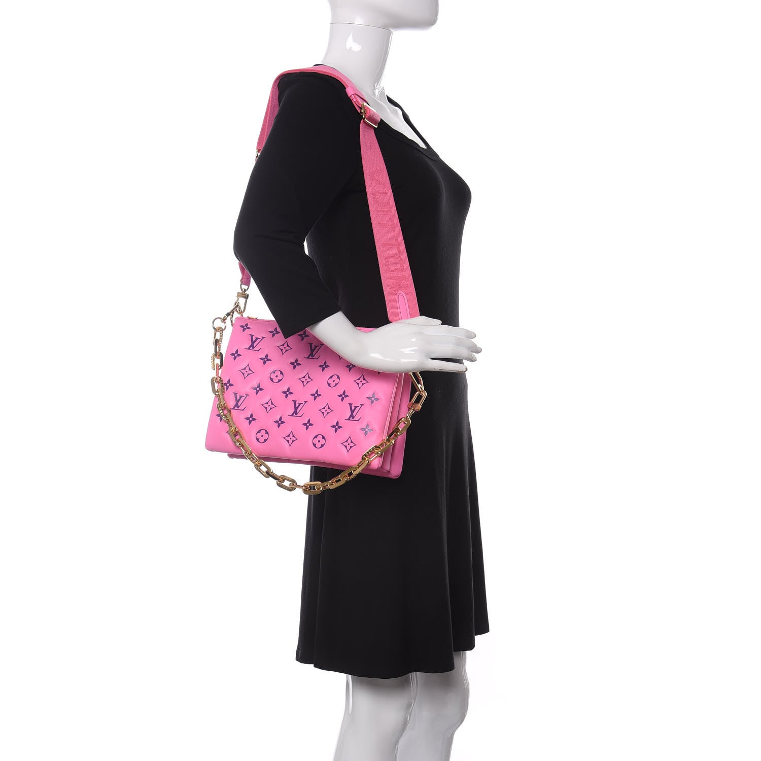 Louis Vuitton Lambskin Embossed Monogram Vuittamins Coussin PM Rose Violet 2 of 12