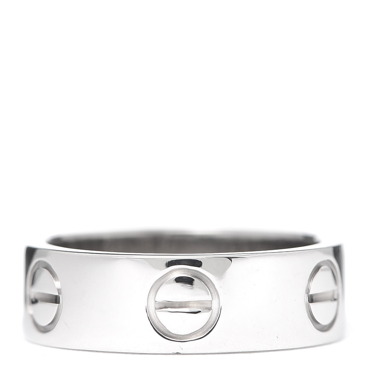 Cartier 18K White Gold 5.5mm LOVE Ring 48 4.5 3 of 4