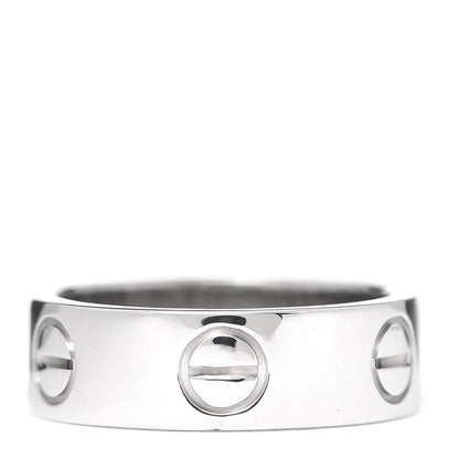 Cartier 18K White Gold 5.5mm LOVE Ring 48 4.5 3 of 4