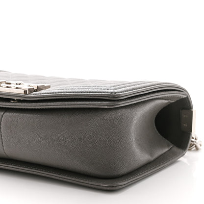 Chanel Caviar Quilted Medium Boy Flap Grey 10 of 11
