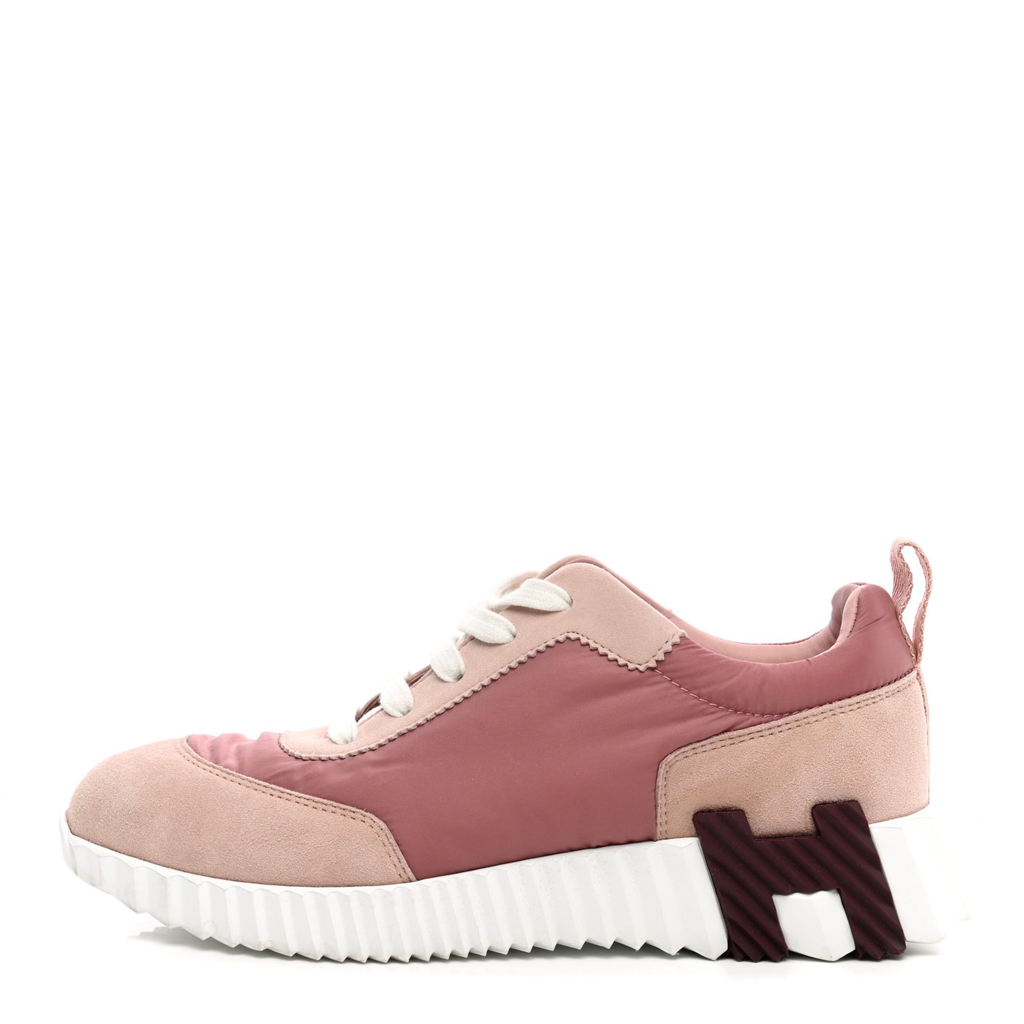 Parachute Fabric Suede Goatskin Bouncing Sneakers 36 Rose Rose Opaline