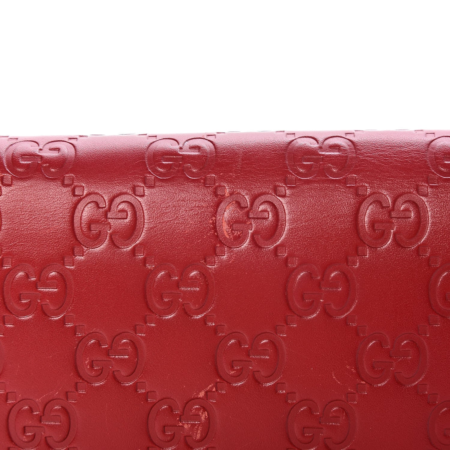 Gucci Guccissima Signature Bowy Chain Wallet Hibiscus Red 18 of 18