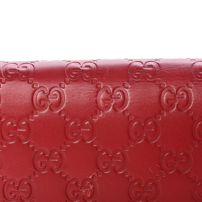 Gucci Guccissima Signature Bowy Chain Wallet Hibiscus Red 18 of 18
