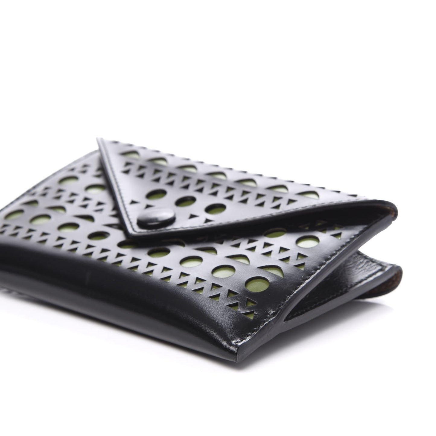 Calfskin Laser Cut iPhone Case Black