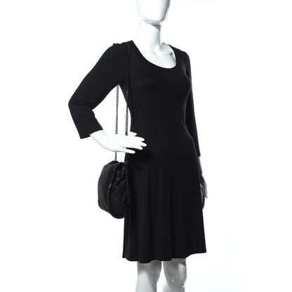 Stella McCartney Shaggy Deer Mini Falabella Fold Over Tote Black 2 of 11