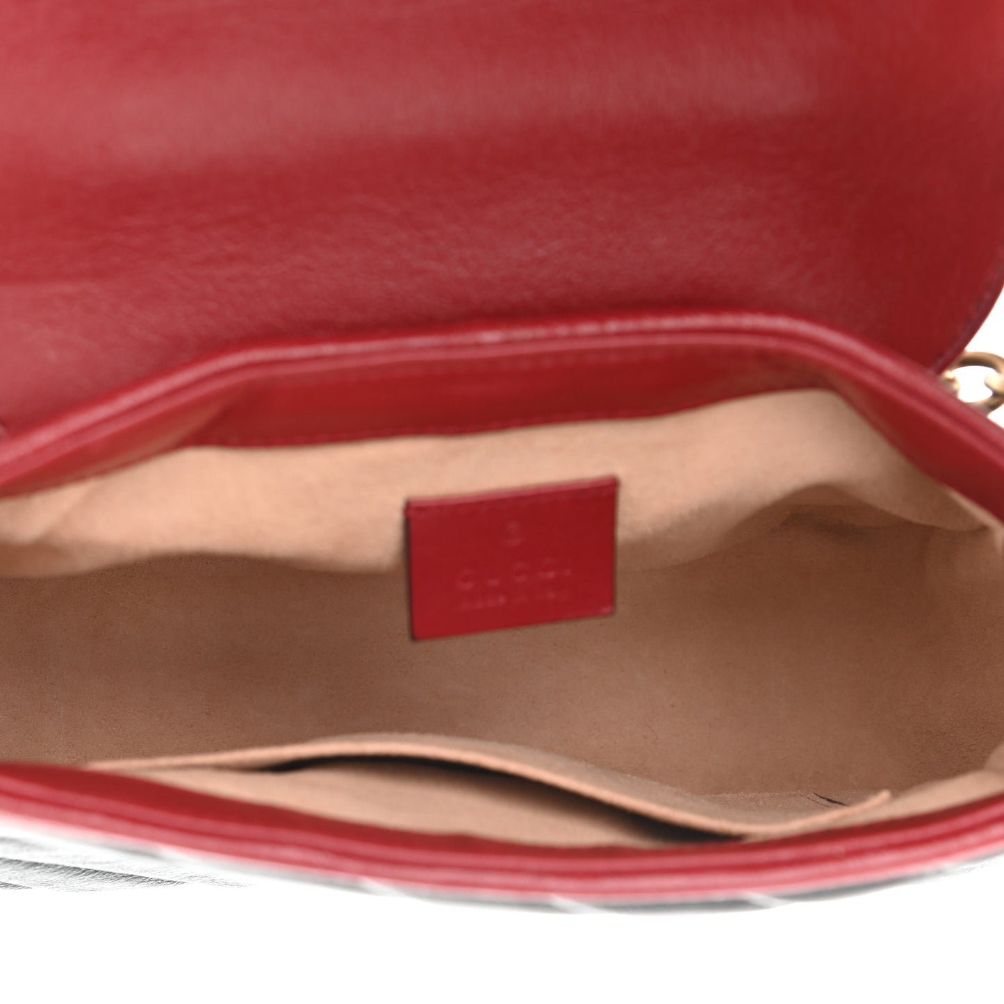 Vintage Effect Calfskin Matelasse Diagonal Mini Torchon GG Marmont Top Handle Shoulder Bag Black Romantic Cherry