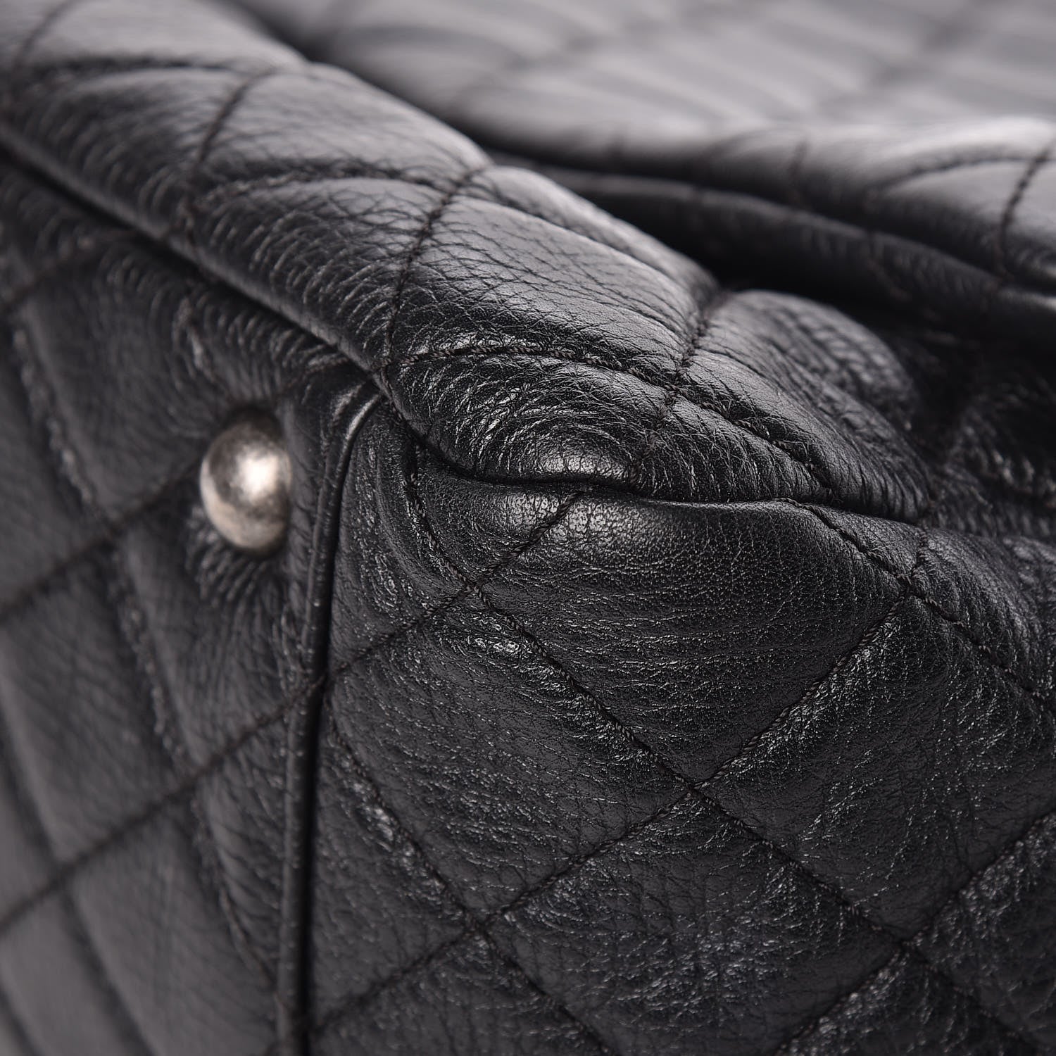 Chanel Calfskin Quilted XXL Travel Flap Bag Black 7 of 12