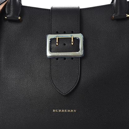 Burberry Soft Grain Calfskin Medium Buckle Tote Black 9 of 9