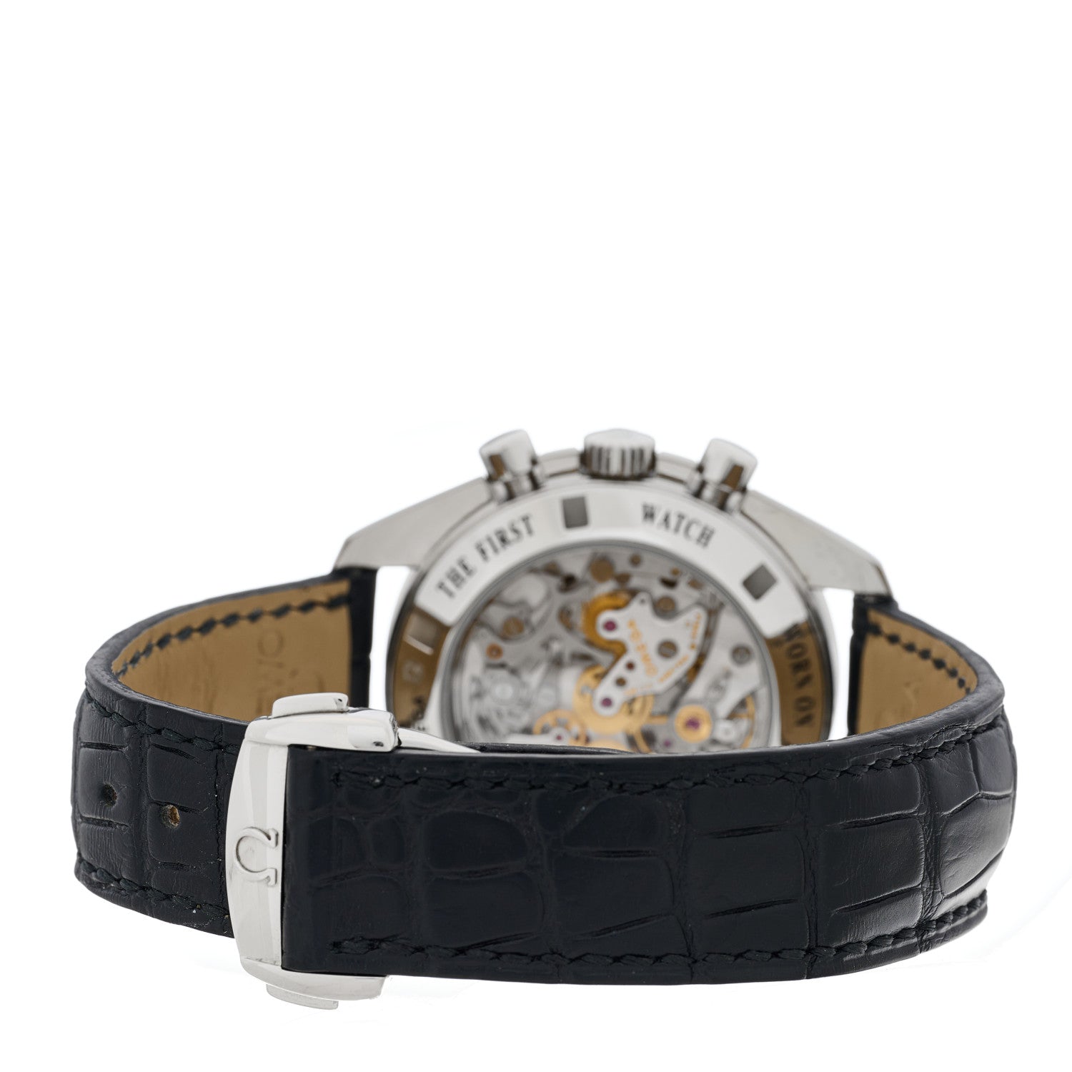 Omega Stainless Steel Alligator 42mm Speedmaster Moonwatch Professional Chronograph Manual Winding Watch Black 311.33.42.30.01.002 3 of 4