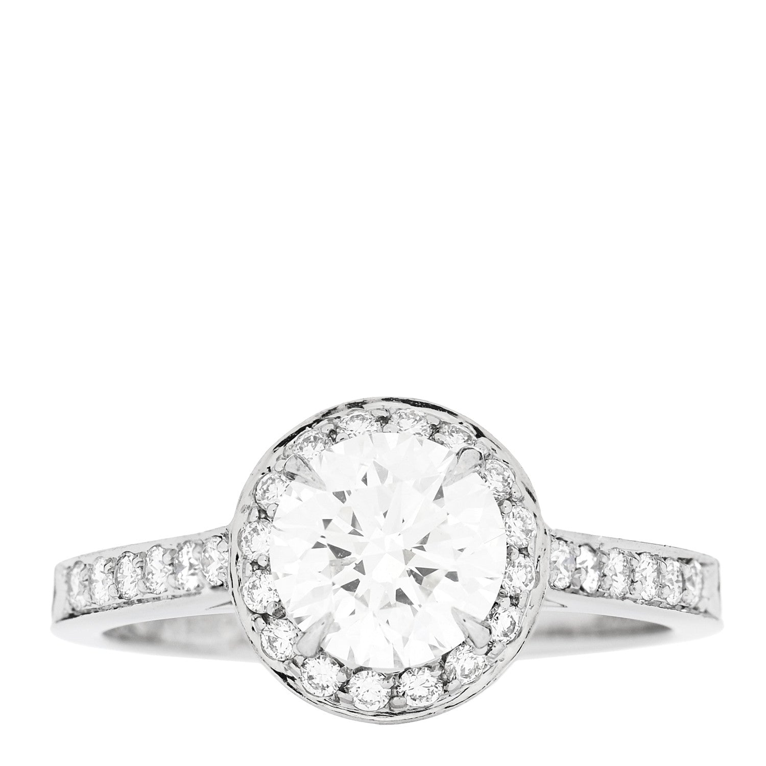 Tiffany Platinum Diamond 1.11ct Soleste Round Brilliant Engagement Ring 52 6 1 of 6
