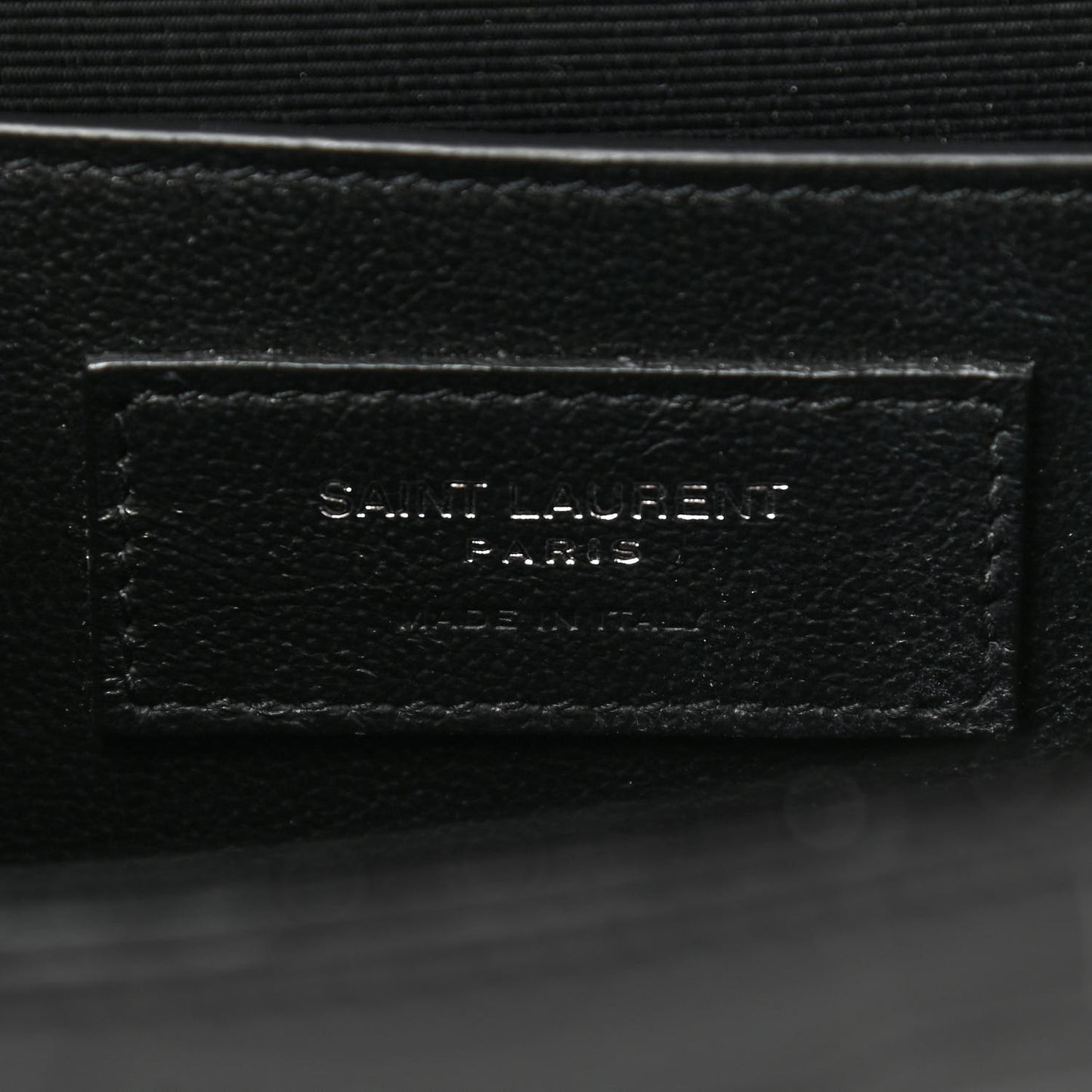 Calfskin Crocodile Embossed Medium Classic Monogram Kate Tassel Satchel Black