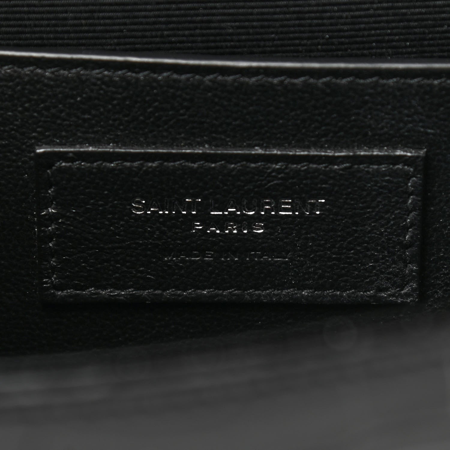 Saint Laurent Calfskin Crocodile Embossed Medium Classic Monogram Kate Tassel Satchel Black 6 of 11