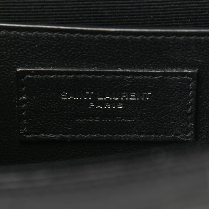 Saint Laurent Calfskin Crocodile Embossed Medium Classic Monogram Kate Tassel Satchel Black 6 of 11