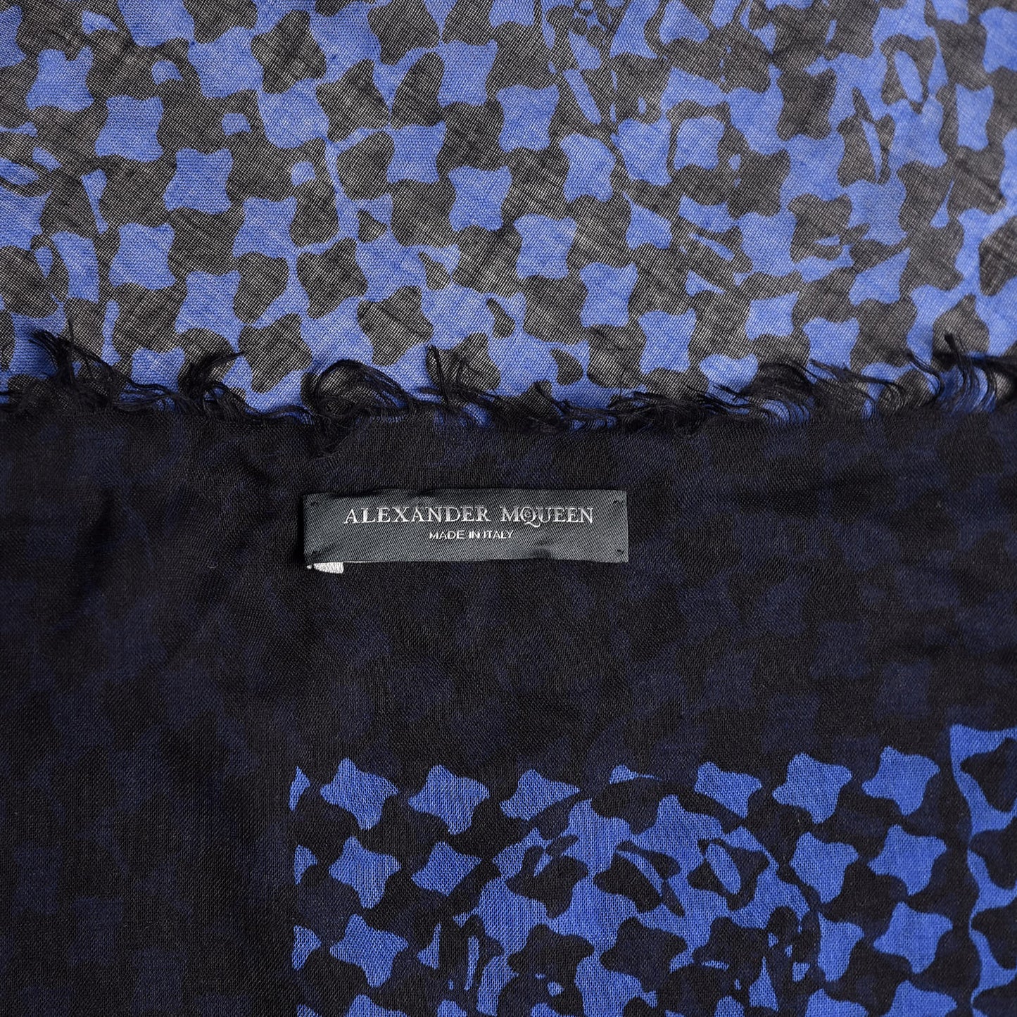 Modal Silk Skull Scarf Black Blue