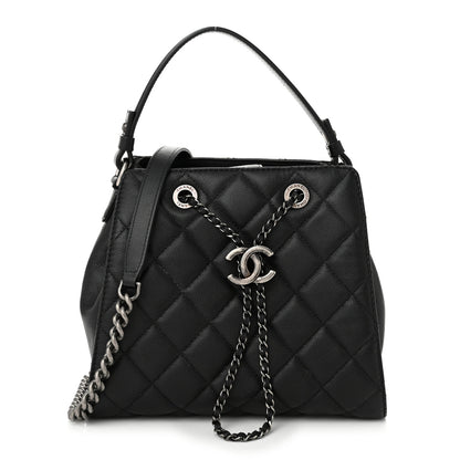 Chanel Caviar Quilted Small CC Bucket Bag Black 1 of 14