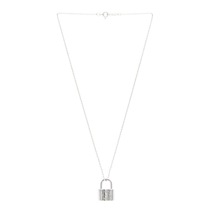 Tiffany Sterling Silver 1837 Lock Charm Pendant Necklace 3 of 4