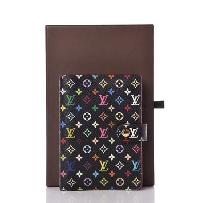 Louis Vuitton Monogram Multicolor Small Ring Agenda Cover Black Grenade 8 of 8