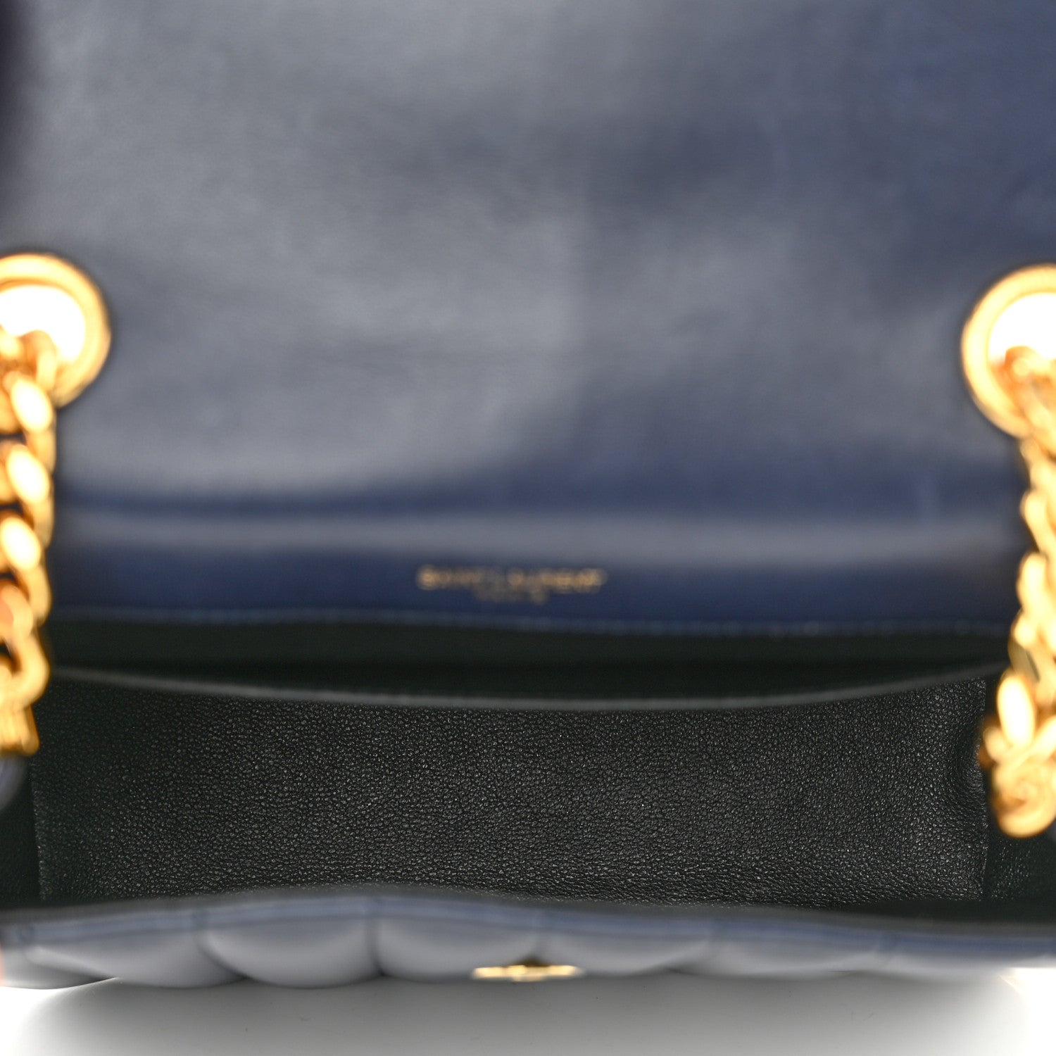 Saint Laurent Lambskin Matelasse Monogram Medium Vicky Chain Bag Blue 5 of 12