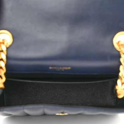 Saint Laurent Lambskin Matelasse Monogram Medium Vicky Chain Bag Blue 5 of 12