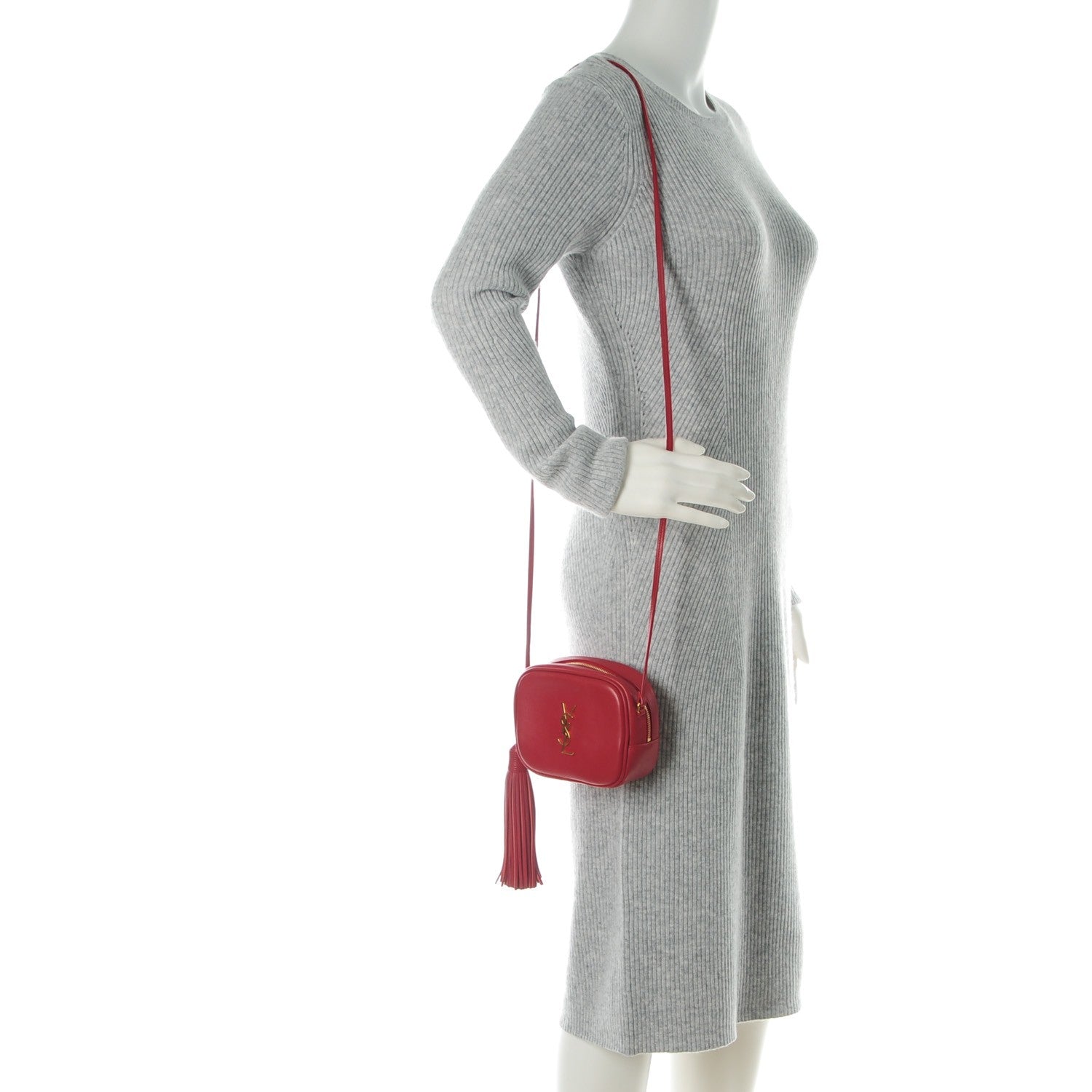 Saint Laurent Nappa Monogram Blogger Bag Red 2 of 7