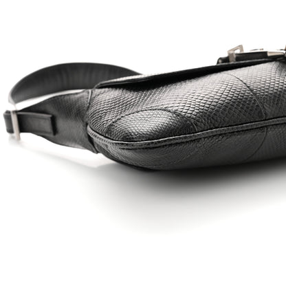 Gucci Snakeskin Small Jackie O Hobo Black 7 of 8