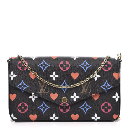Louis Vuitton Game On Felicie Chain Wallet Black 1 of 10