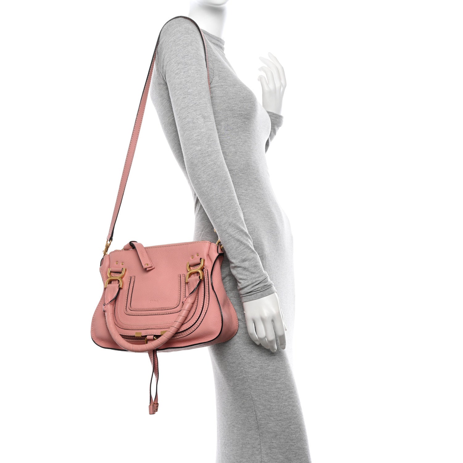 Chloe Calfskin Small Marcie Satchel Light Pink 2 of 11
