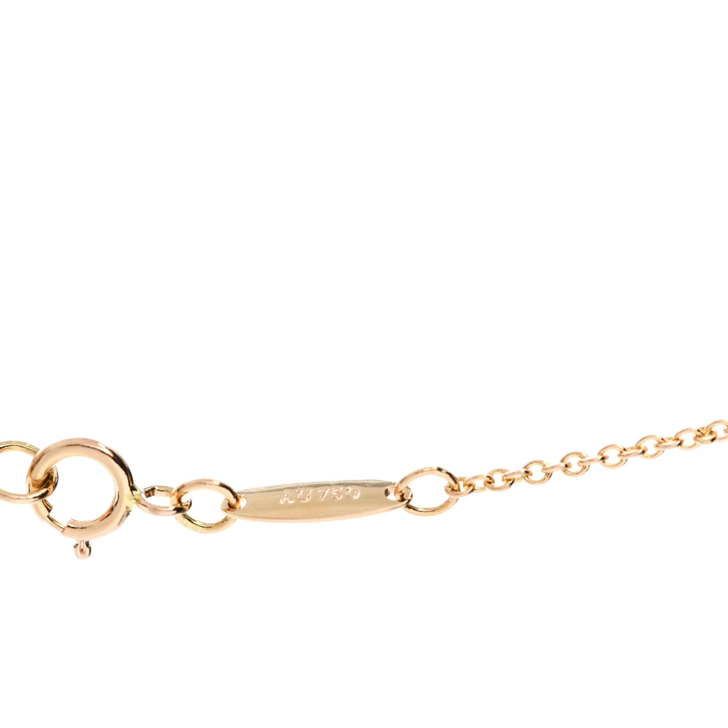 Tiffany 18K Rose Gold Diamond .17ct Elsa Peretti Diamonds by the Yard Pendant Necklace 6 of 8