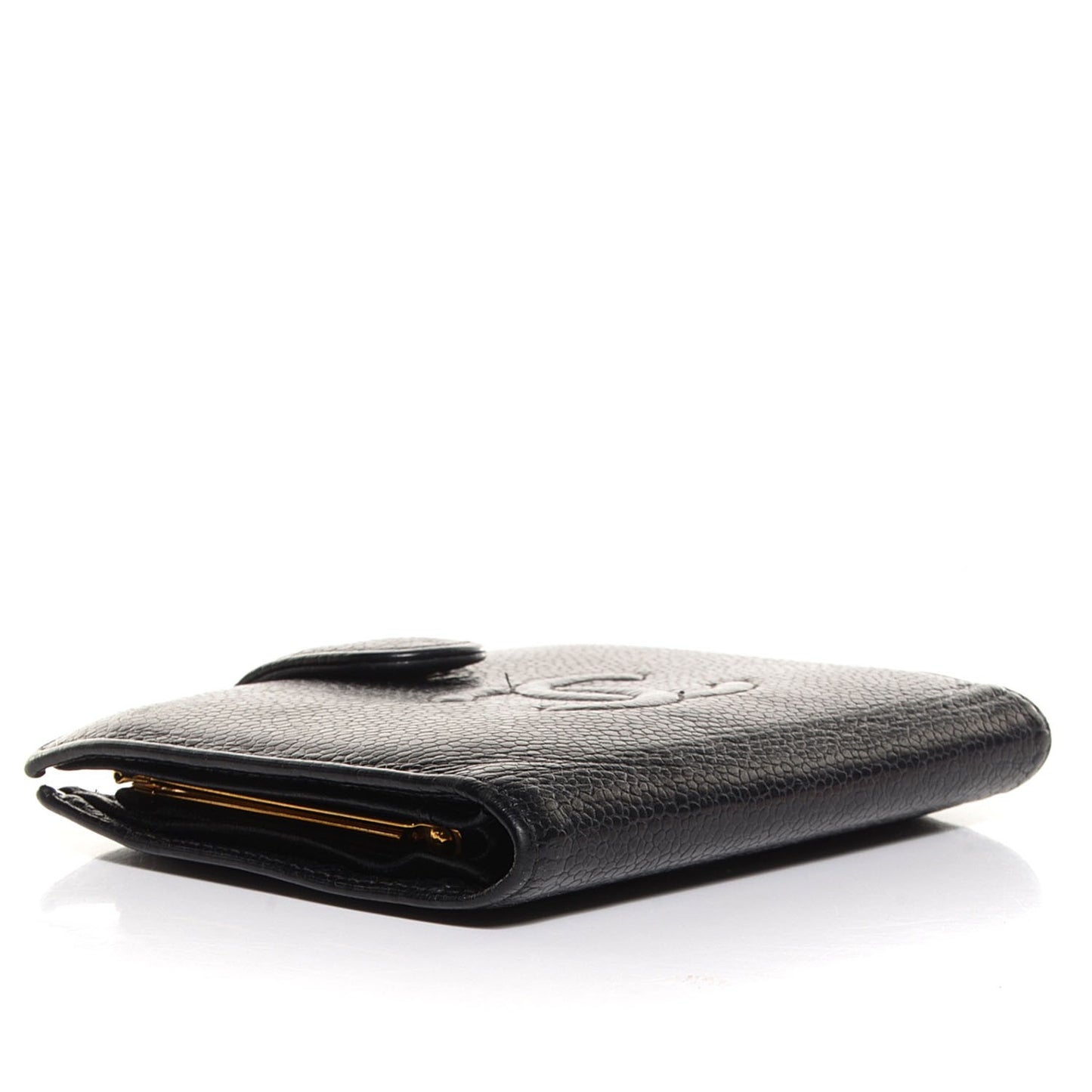 Caviar Timeless CC Compact French Wallet Black