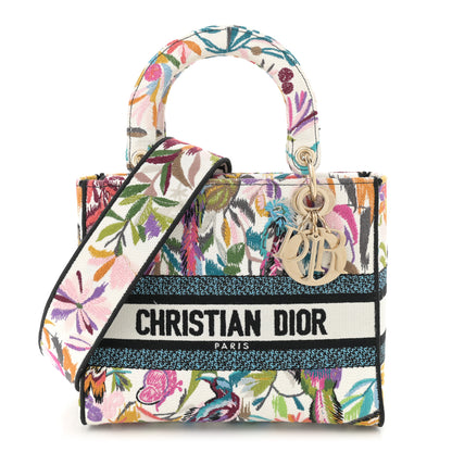 Christian Dior Canvas Toile De Jouy Embroidered Fantastica Medium Lady D-Lite Multicolor 1 of 10