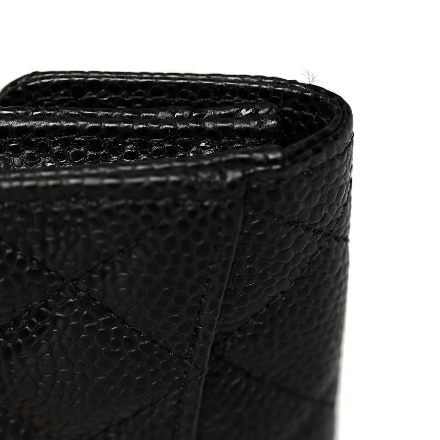 Chanel Caviar Quilted Flap Card Holder Wallet Black 8 of 10