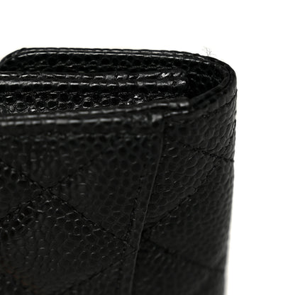 Chanel Caviar Quilted Flap Card Holder Wallet Black 8 of 10