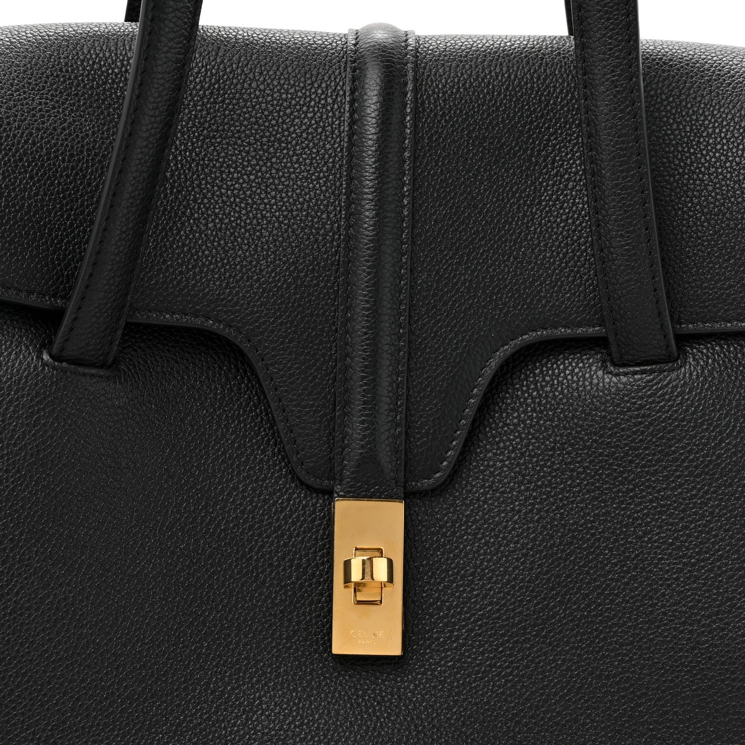 Celine Supple Grained Calfskin Medium Soft 16 Bag Black 8 of 10