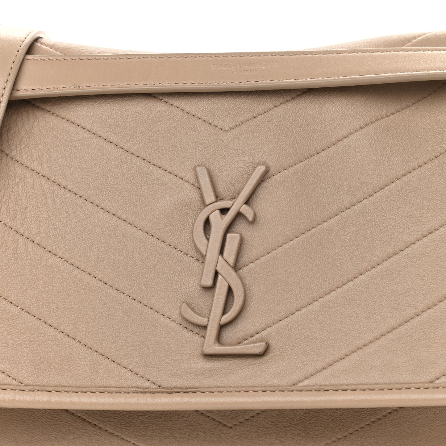 Lambskin Matelasse Monogram Medium Niki Chain Satchel Dark Beige