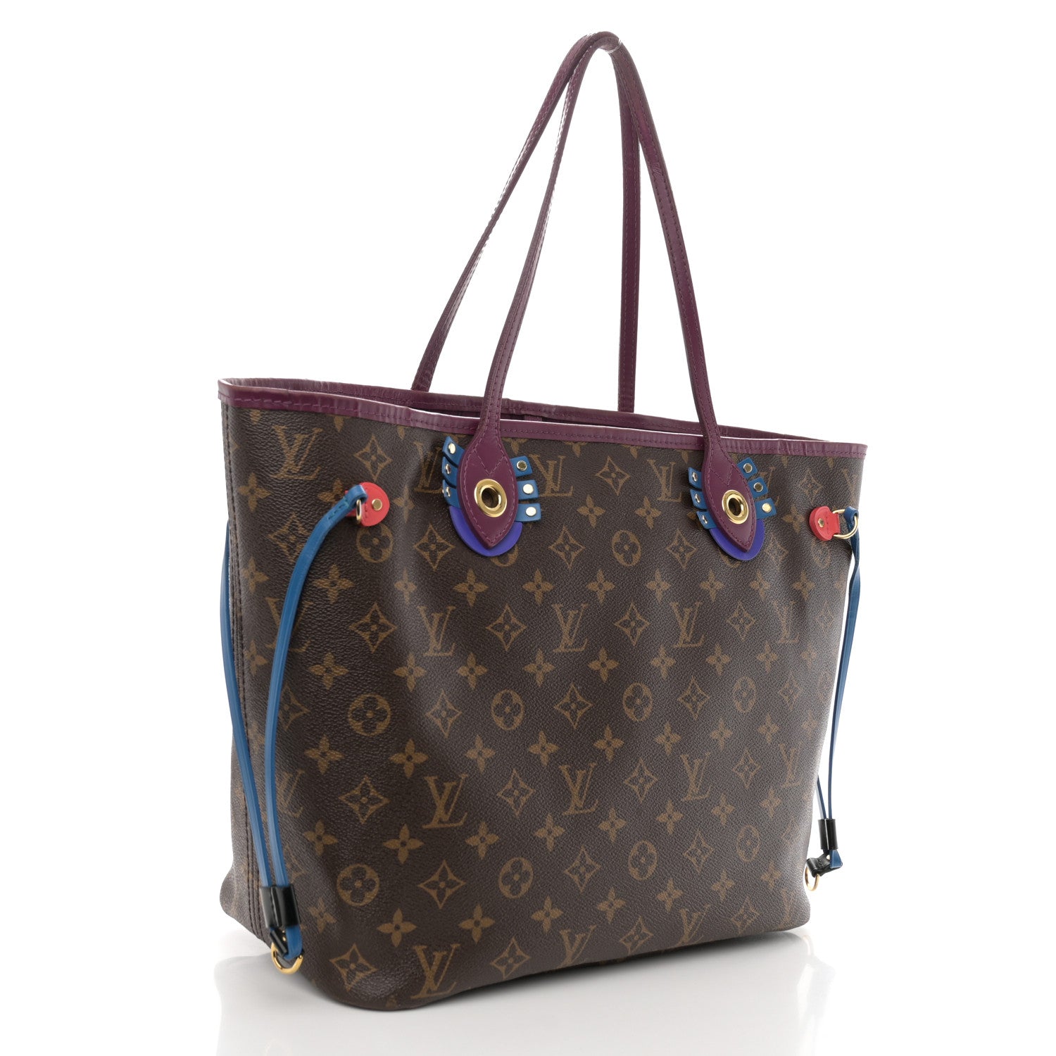 Louis Vuitton Monogram Totem Neverfull MM Magenta 4 of 14