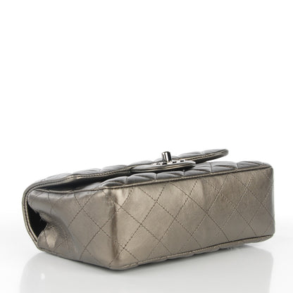 Chanel Metallic Lambskin Quilted Mini Rectangular Flap Pewter 4 of 8