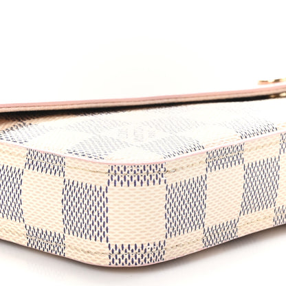 Louis Vuitton Damier Azur Calfskin Pochette Felicie Eau de Rose 10 of 10